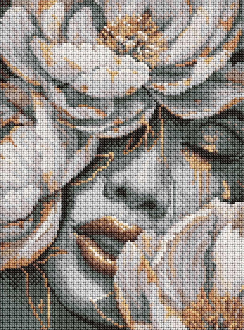 Diamond mosaic "Ideyka" /AMO20324/ "Secret of flower look" 30*40cm
