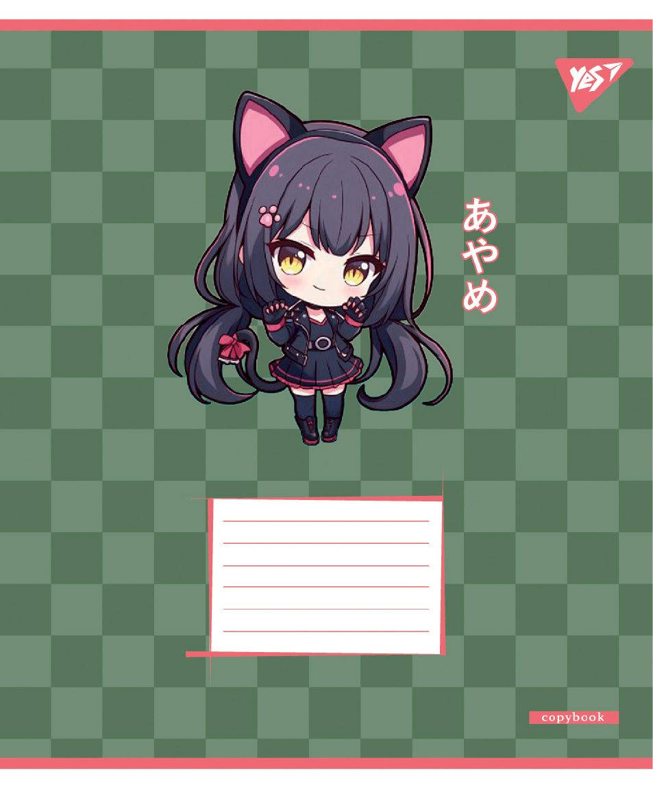 Зошит уч. "YES" 12арк.// /767989/ "Anime girls" (25/500)