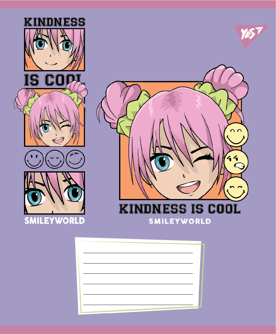 Зошит уч. "YES" 12арк.== /767659/ "Smiley World Cool" (25/500)