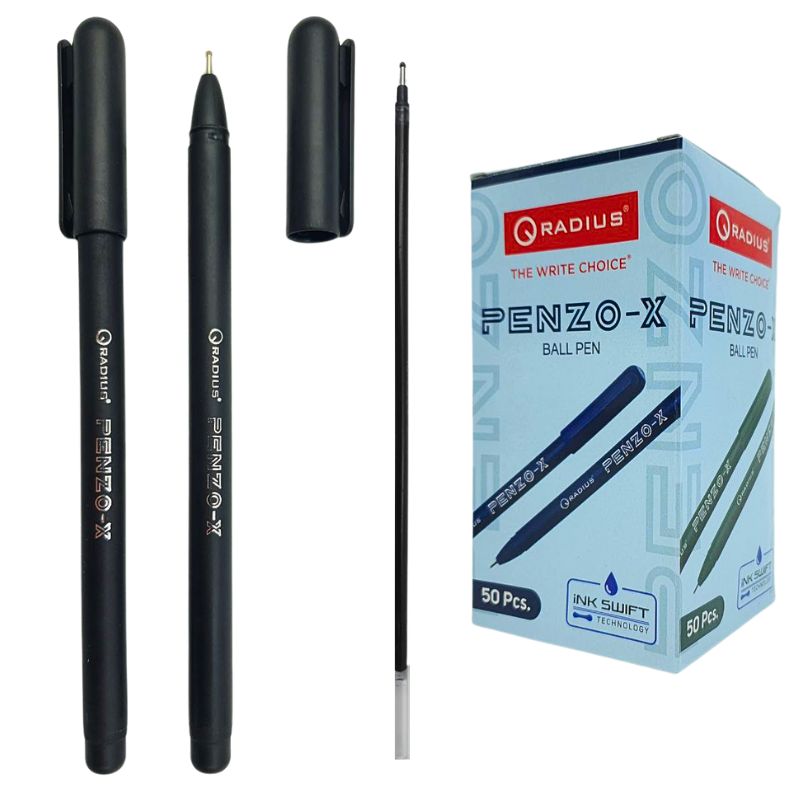 Ballpoint pen "Radius" /PENZO-X black/ 1000 m (50/500/2000)