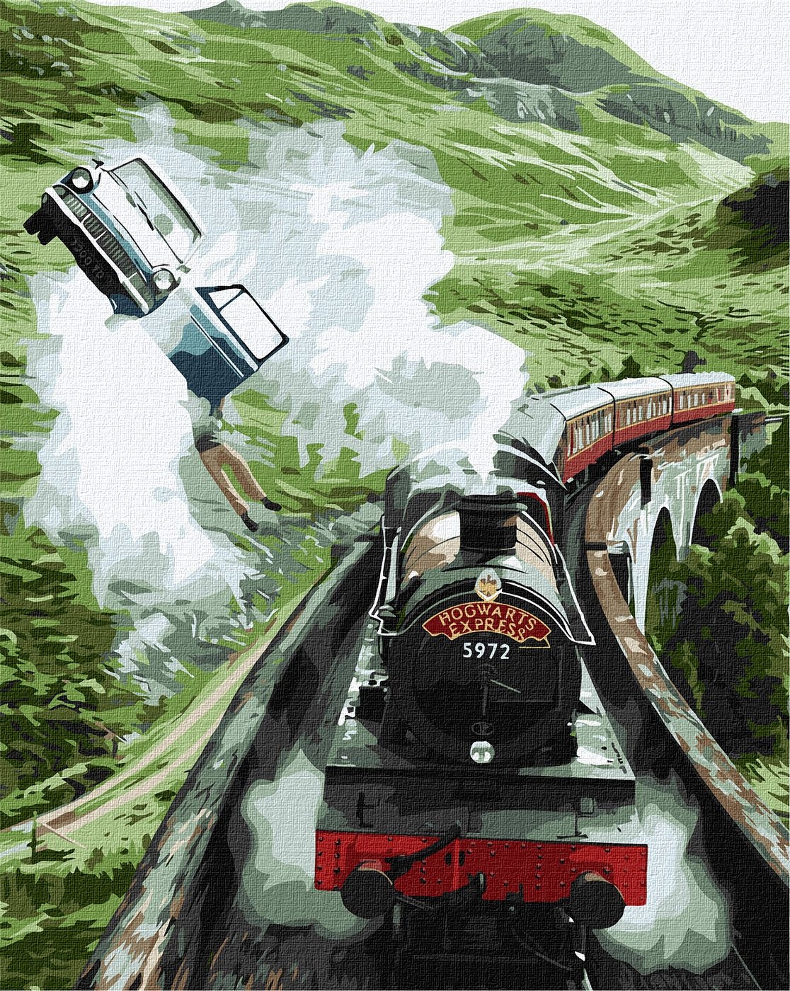 Painting by numbers "Ideyka" /KHO5231/ "Harry Potter: Flight to Hogwarts" 40*50cm