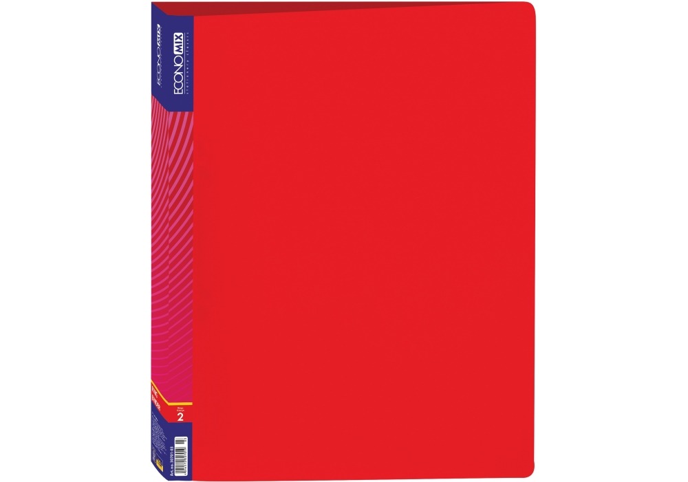 Folder A4 2 rings "Economix" /E30701-03/ + pocket, film, red (1/10)
