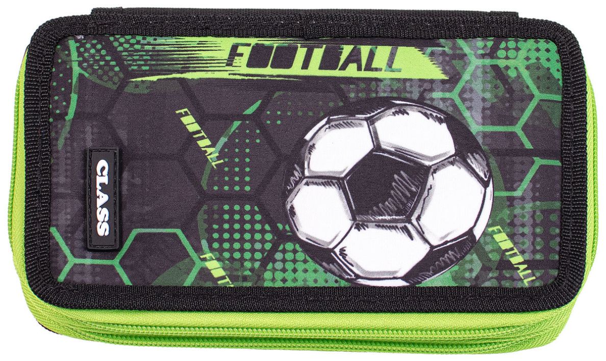 Pencil case "CLASS" /26308C/ 2 compartments, empty, "Football" (1/12/72)