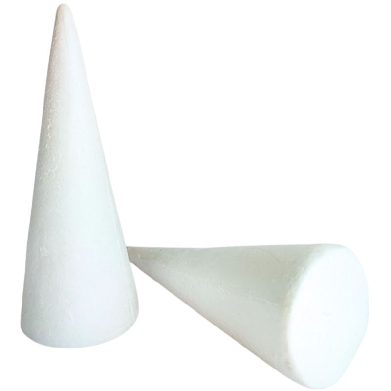 Styrofoam blank "Diamond handles" /220171/ "Cone" 30 cm, 10 pcs. in a package