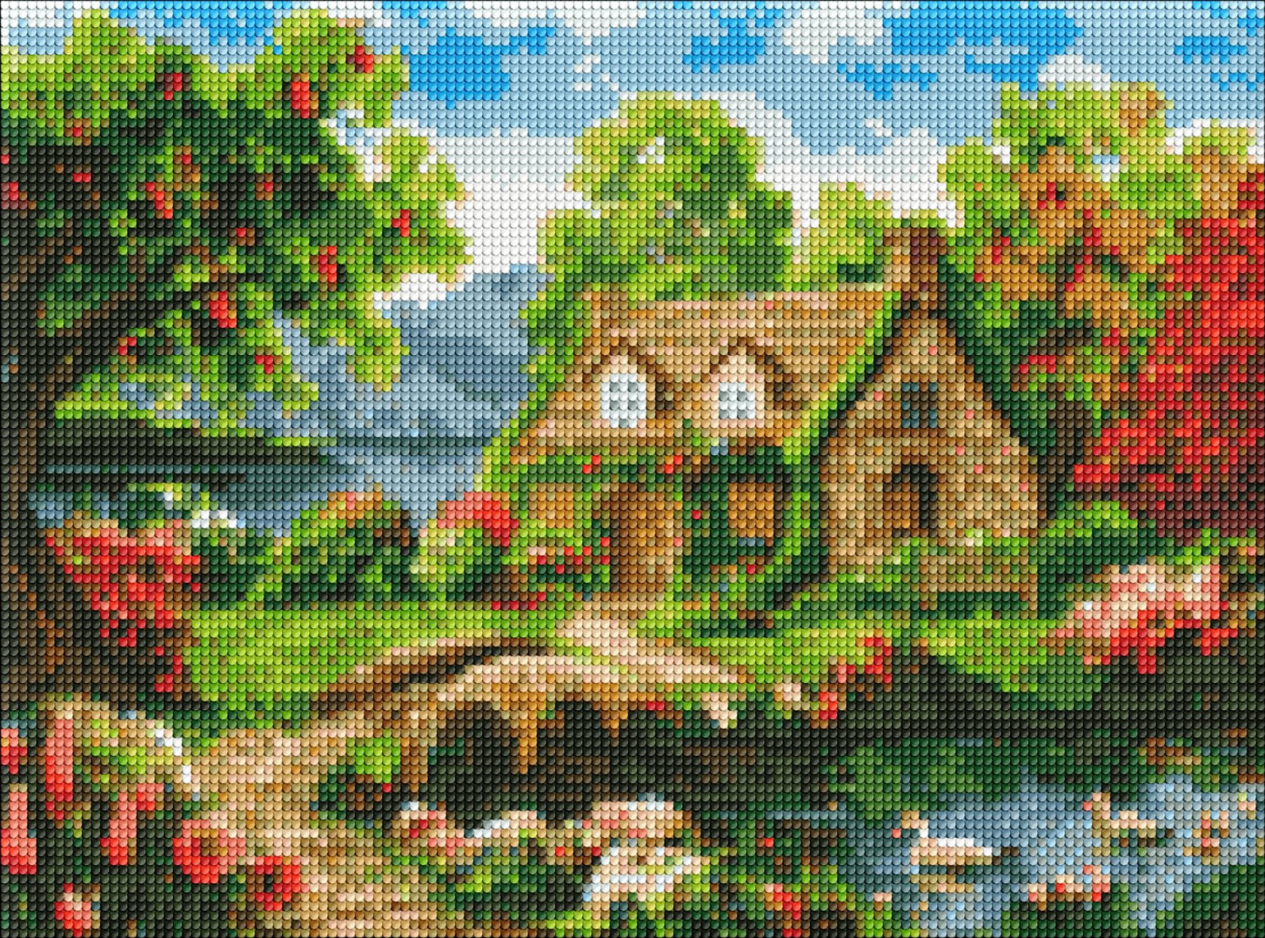 Diamond mosaic "Ideyka" /AMO7549/ "Flowering house" 30*40cm