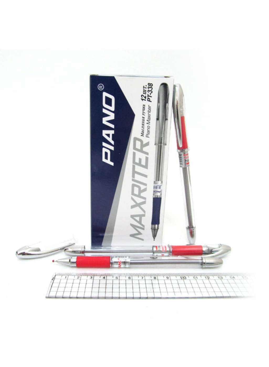 Ballpoint/oil pen "PIANO" PT-338 "Maxriter" Red (12/144)