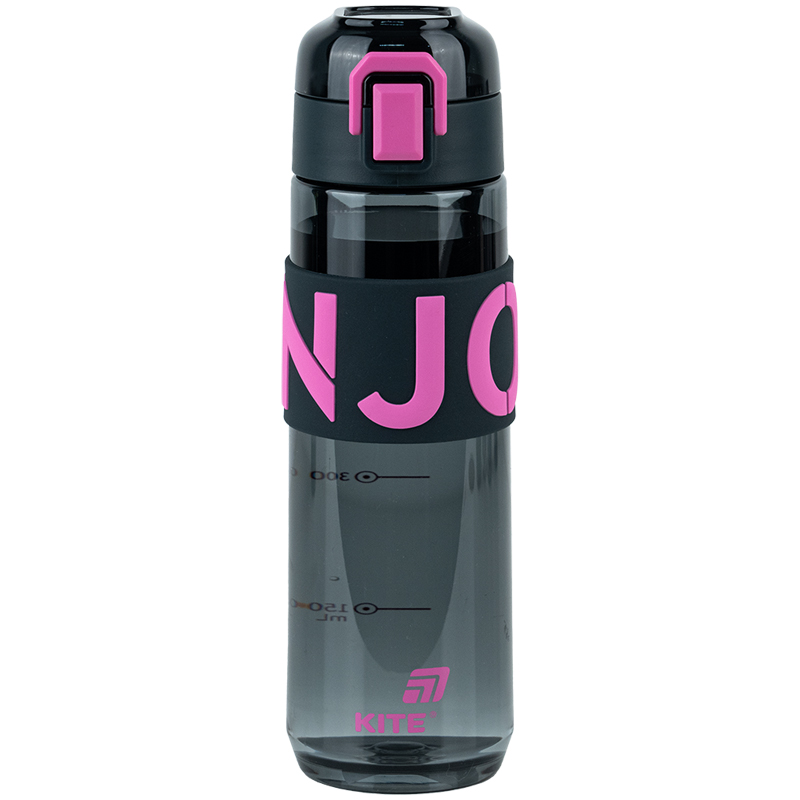 Water bottle "Kite" /K25-1233-3/ 680 ml, black and pink (1/60)