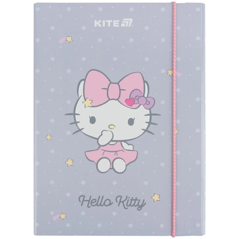 Folder for notebooks "Kite" /HK25-210-1/ B5 on elastic cardboard, Hello Kitty (1/10)