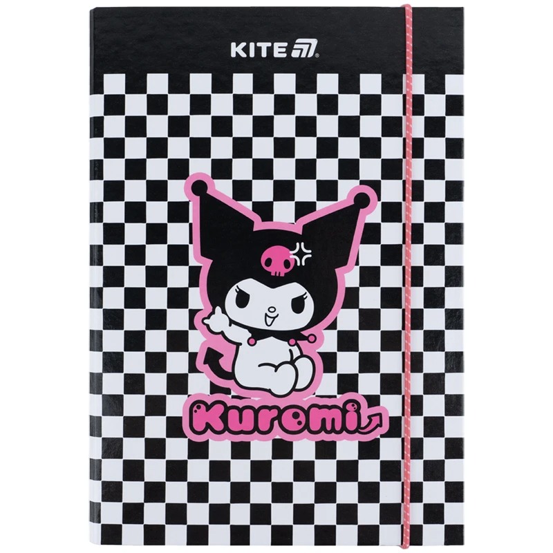 Folder for notebooks "Kite" /HK25-210-3/ B5 on elastic cardboard, Kuromi Kuromi (1/10)
