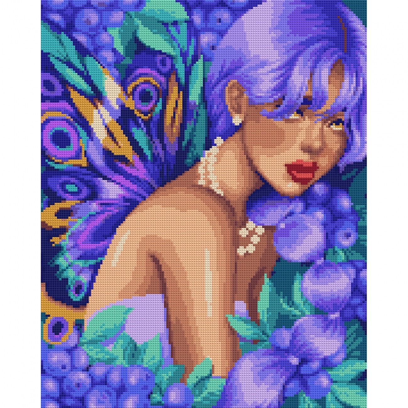 Diamond mosaic "SANTI" /954706/ "Purple fairy", 40*50cm
