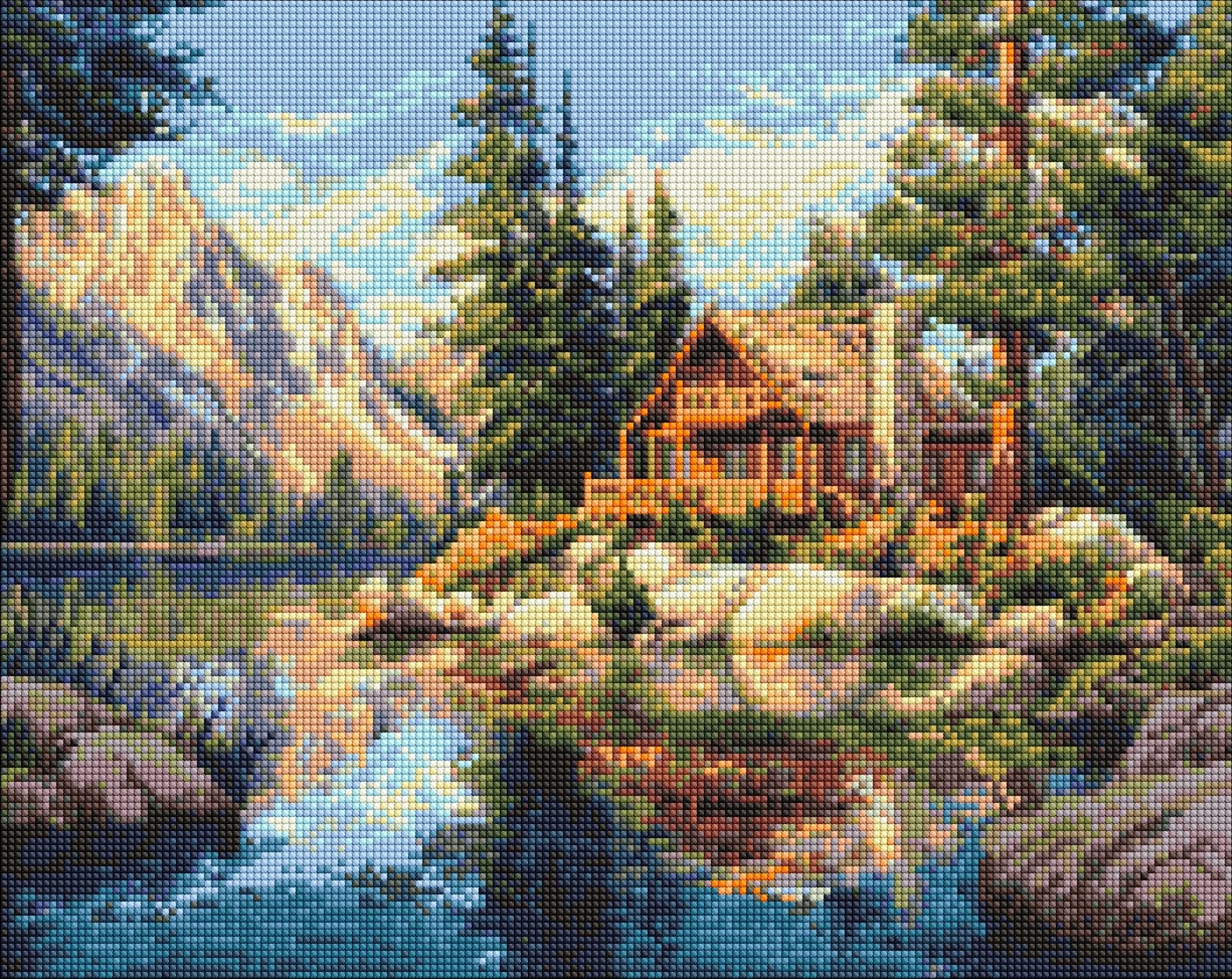 Diamond mosaic "Ideyka" /AMO20257/ "Forest breath of the wind" 40*50cm