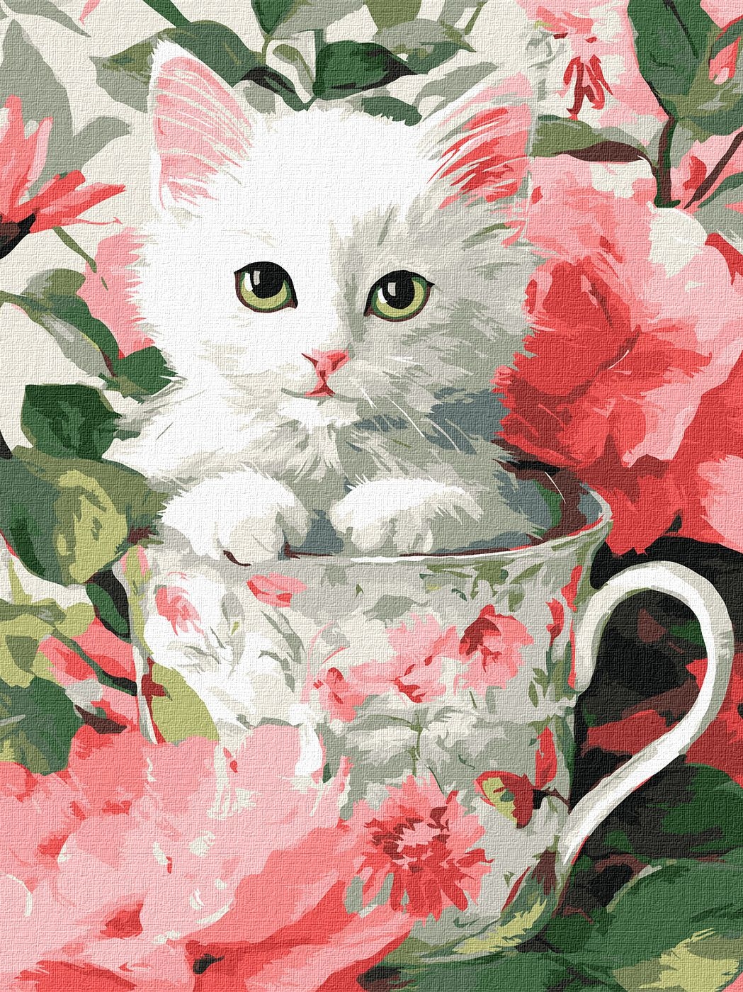 Painting by numbers "Ideyka" /KHO6893/ "Flower cat" 30*40cm