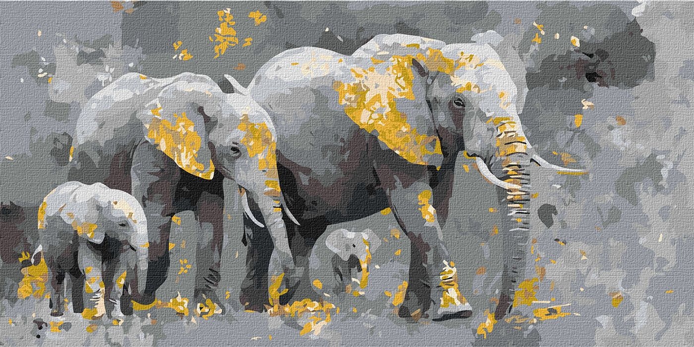 Painting by numbers "Ideyka" /KHO6878/ "Wisdom of the Savannah with Metallic Paints" 40*80cm