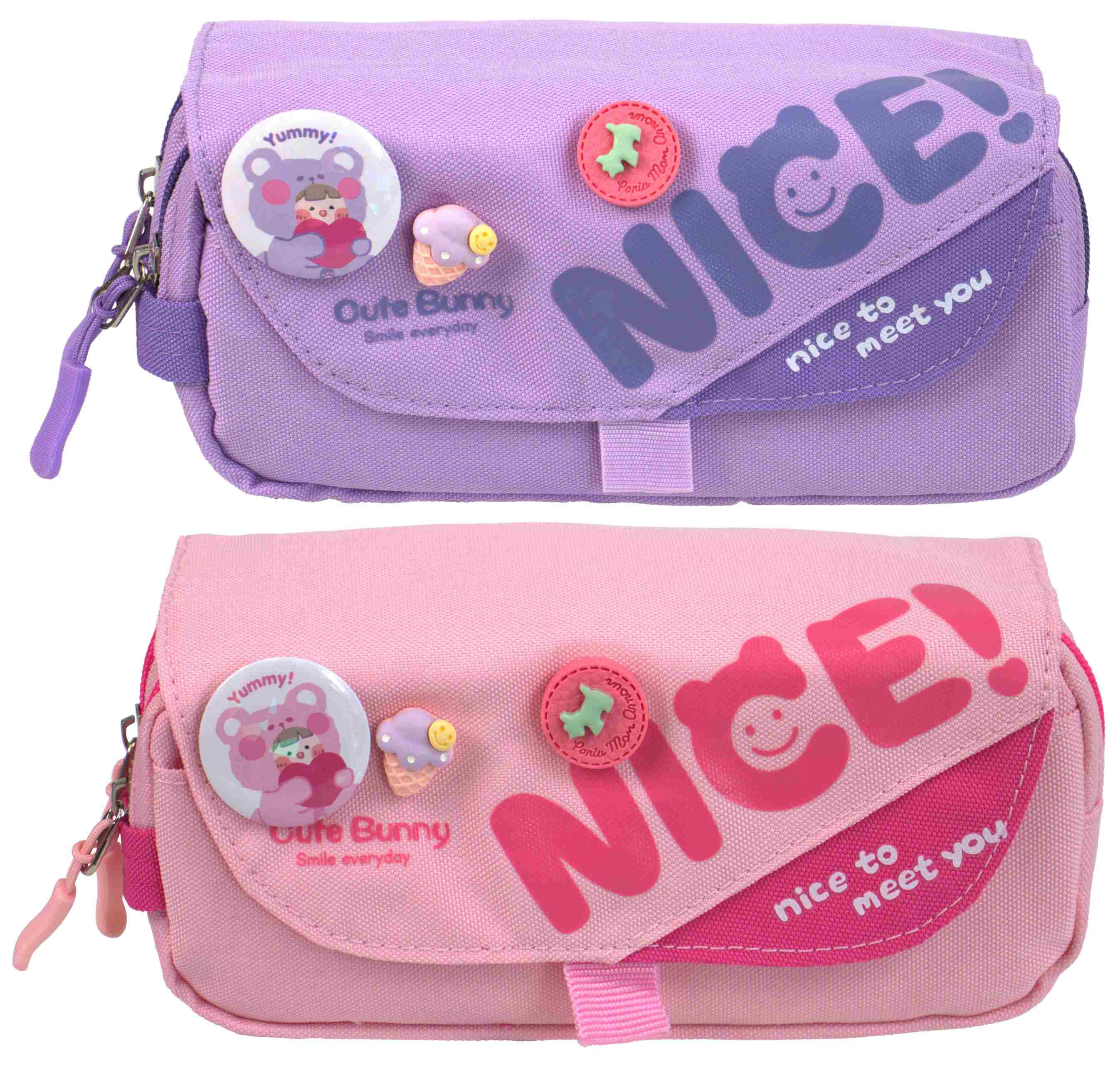 Pencil case "SAFARI" /26707S/ 2 compartments, 22x8x9.5 cm, mix (1/24/144)