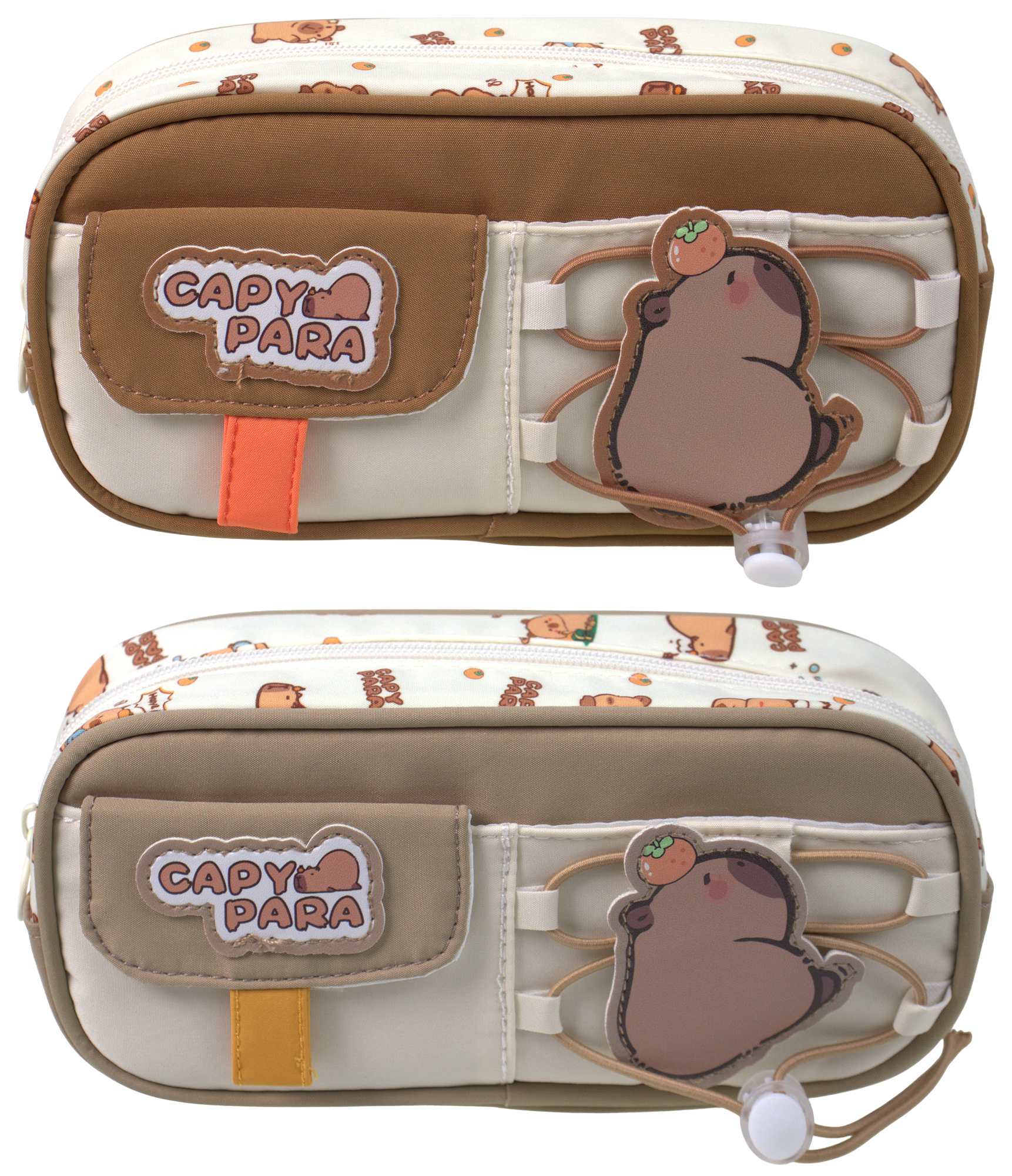 Пенал "SAFARI" /26713S/ 1 відділення, з кишенею, 22,5х5,5х10,5см, Капібара мікс (1/24/144)