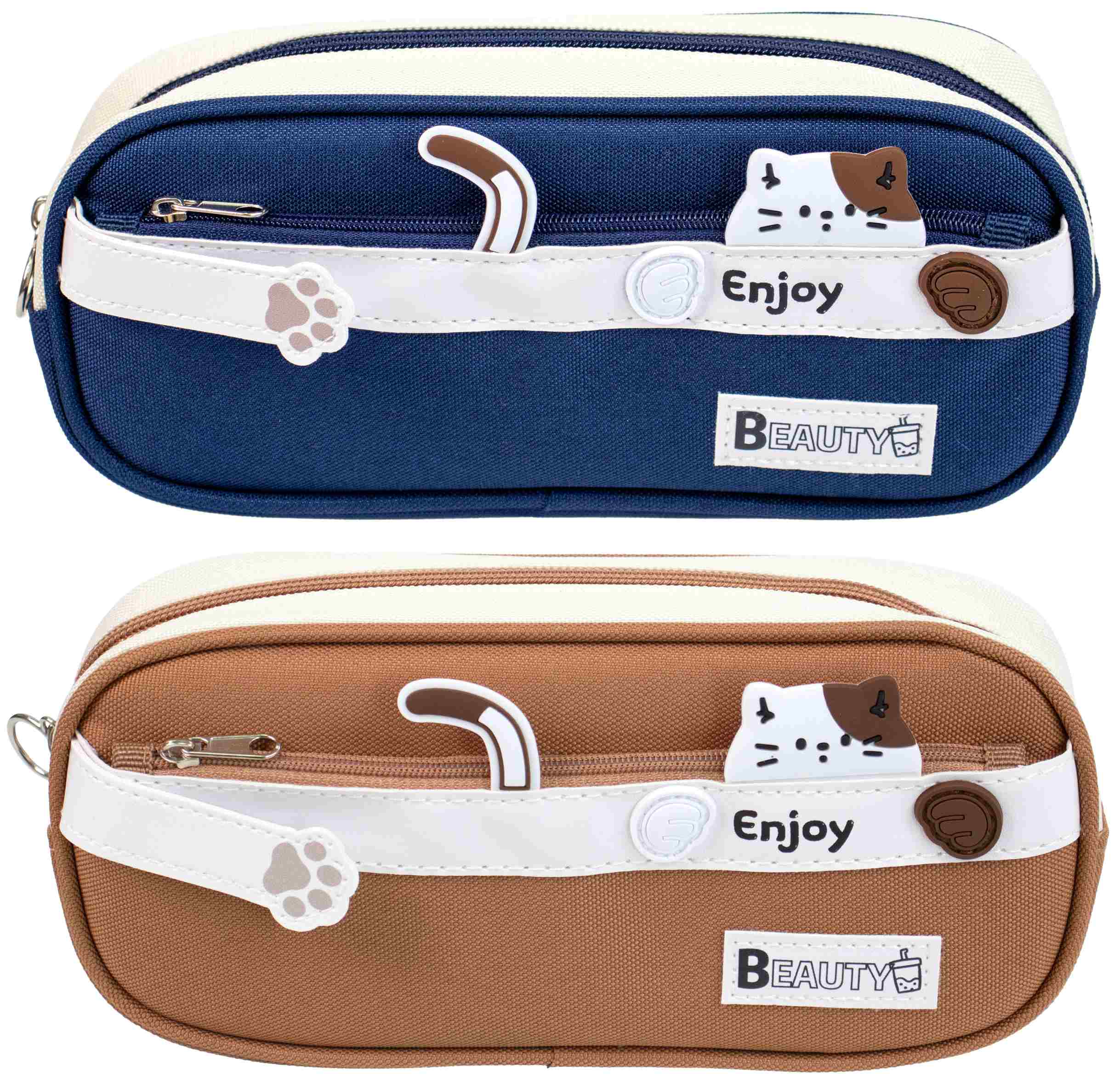 Pencil case "SAFARI" /26714S/ 1 compartment, with a pocket, 22x5.5x9.5 cm, mix (1/24/144)