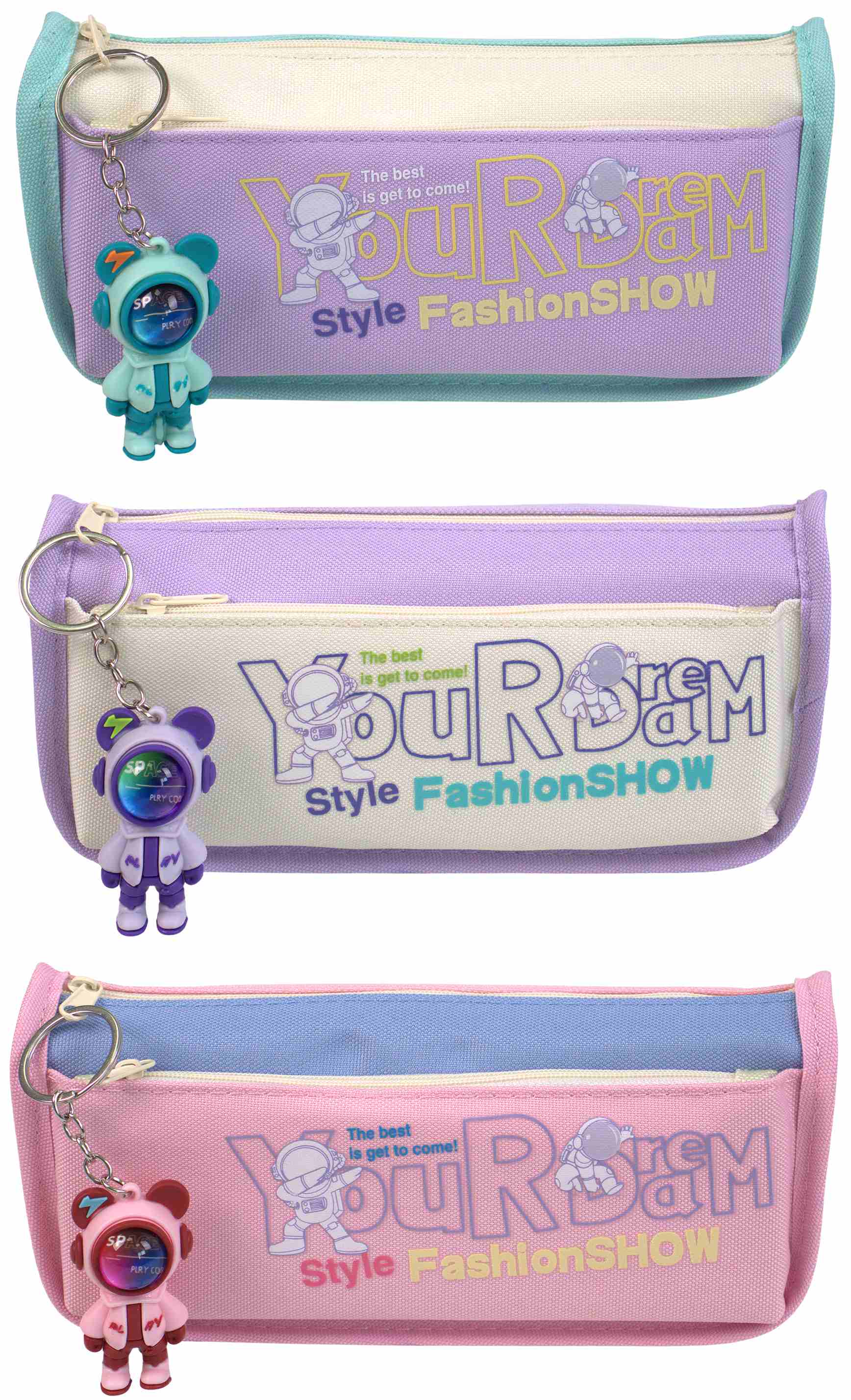 Pencil case "SAFARI" /26739S/ 1 compartment, with a pocket, 21.5x6x9cm, mix (1/30/180)