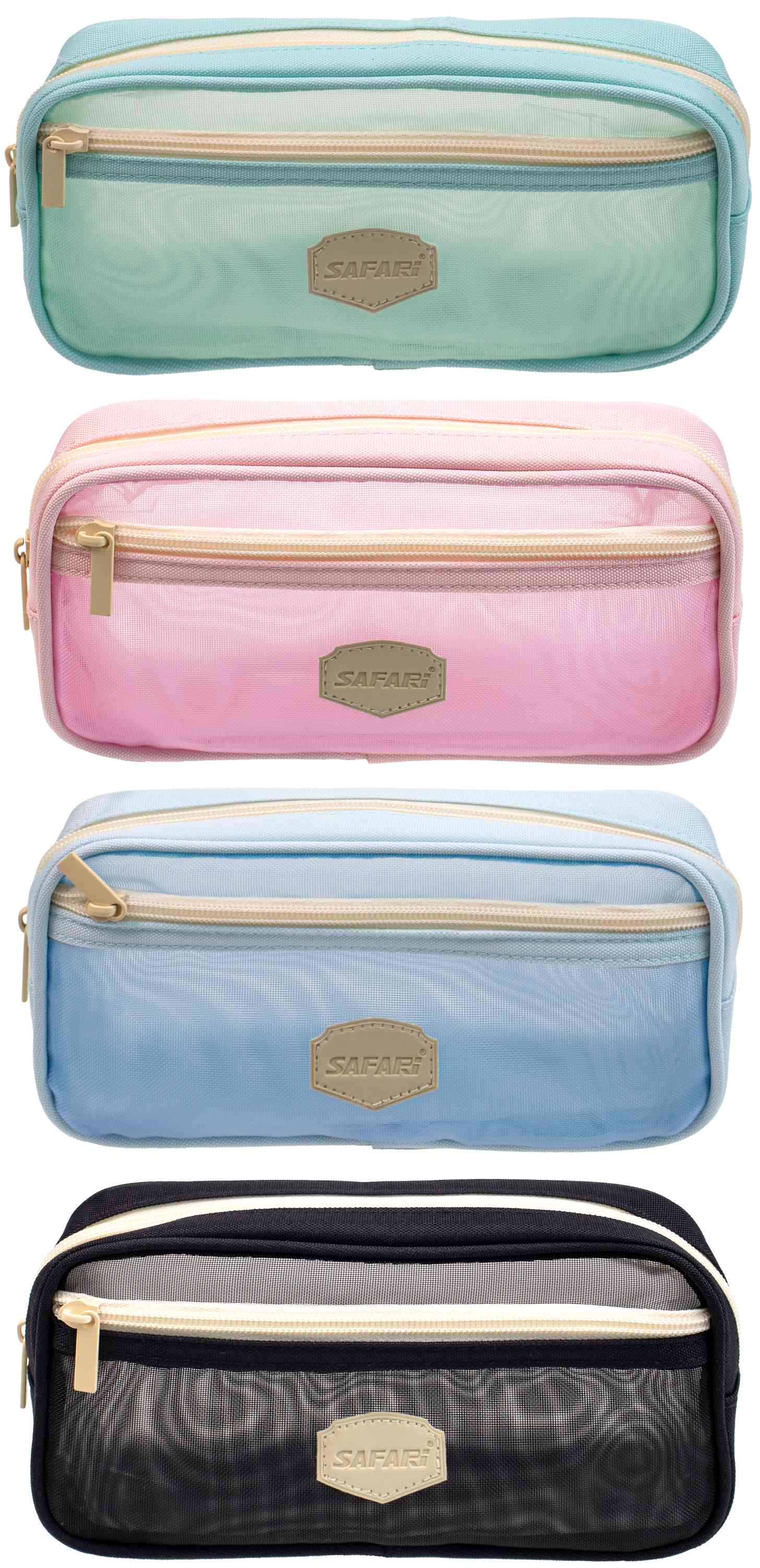Pencil case "SAFARI" /26746S/ 1 compartment, with a pocket, 21.5x6x12cm, mix (1/24/144)
