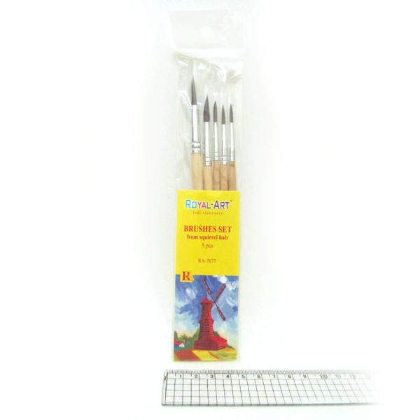 Set of brushes "Royal-Art" squirrel /1919-5pcs (1,2,3,4,5) round (RA-7677) (1/20/120/480)