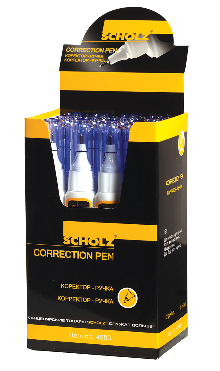 Коректор-ручка мет. "SCHOLZ" /4983/  8 мл. (12/576)