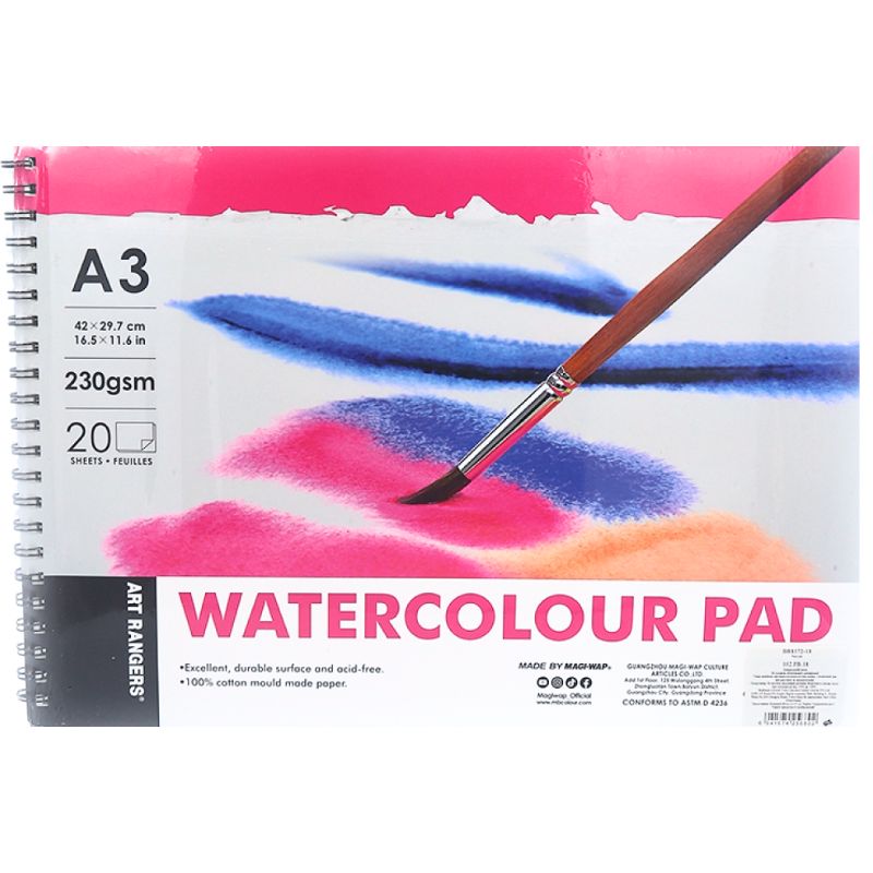 Watercolor album A3/20 "Art rangers" /102.PB.18/ 230g/m2 (1/24)