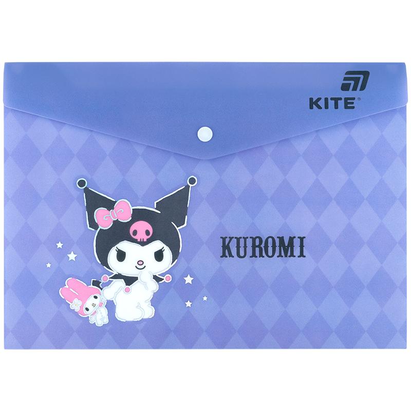 Папка на кнопці А4 "Kite" /HK25-244-1/ Kuromi Куромі (1/12)