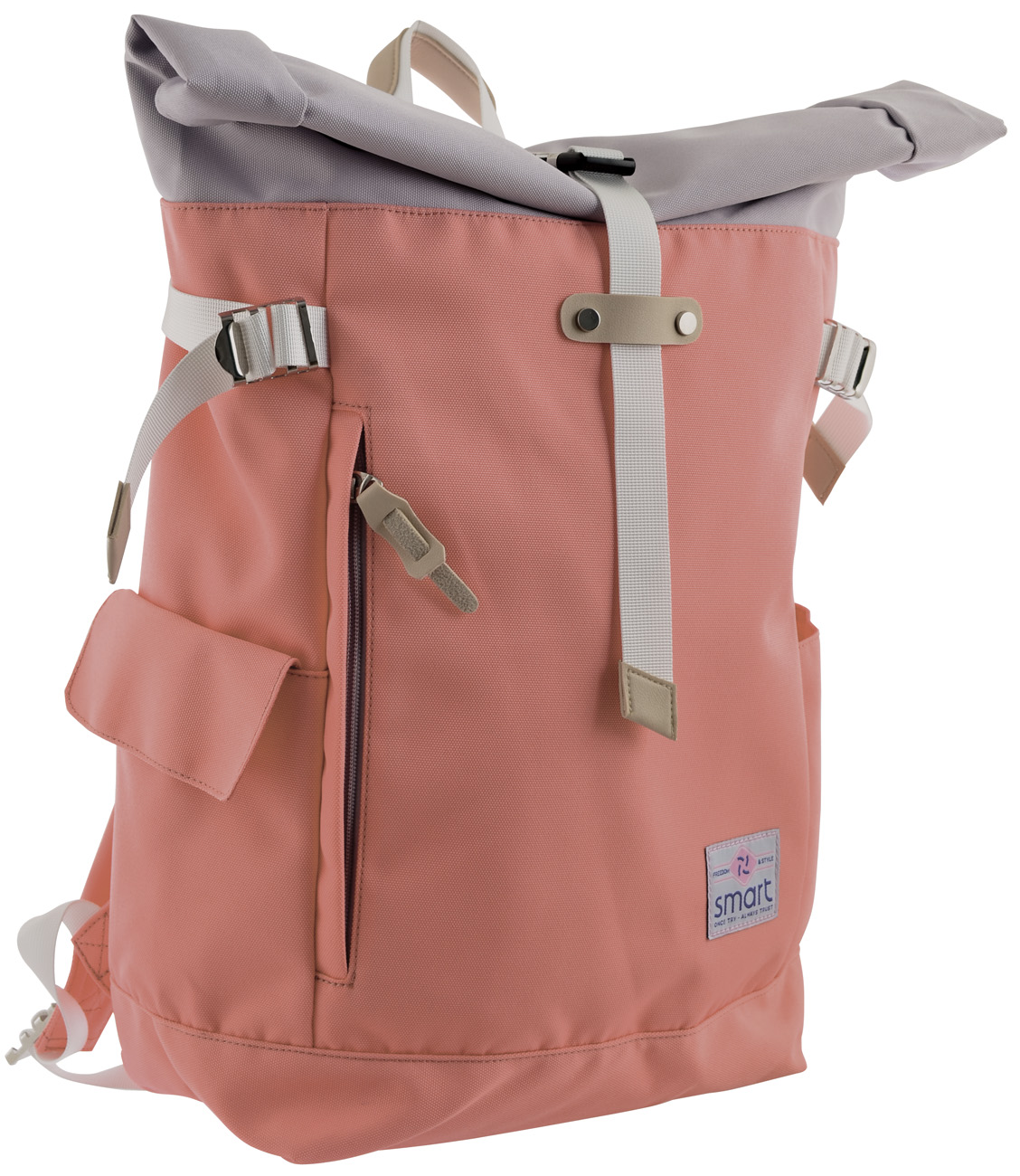 City backpack "Smart" /557508/ Roll-top T-69 "Peach" (1/20)