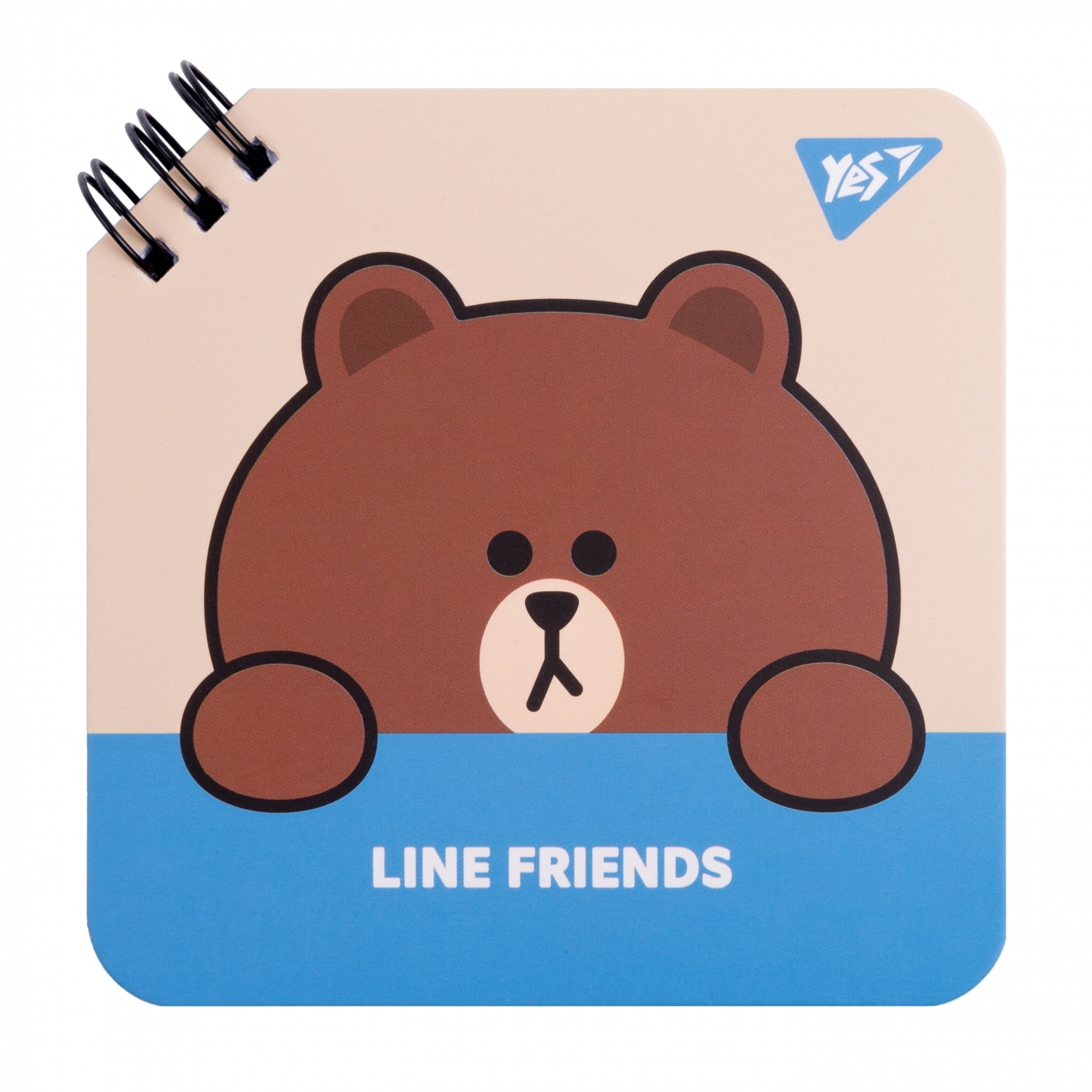 Блокнот 110х110/80  подвійна спіраль "YES" /151749/ "Line Friends" Brown (1/30/60)