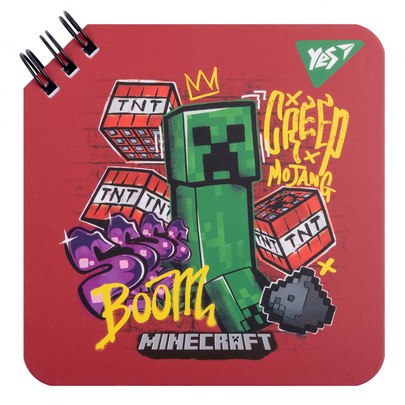 Блокнот 110х110/80  подвійна спіраль "YES" /151752/ "Minecraft" (1/30/60)