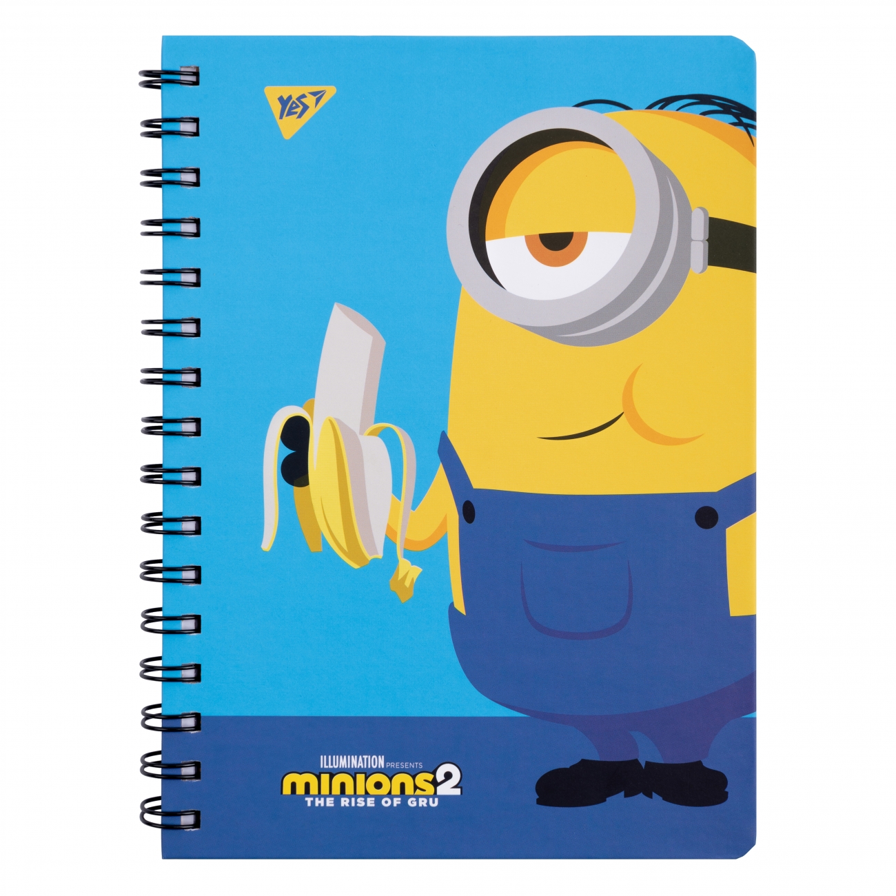 Notepad A5/80 double spiral with eraser "YES" /151774/ "Minions Banana" (1/10/20)