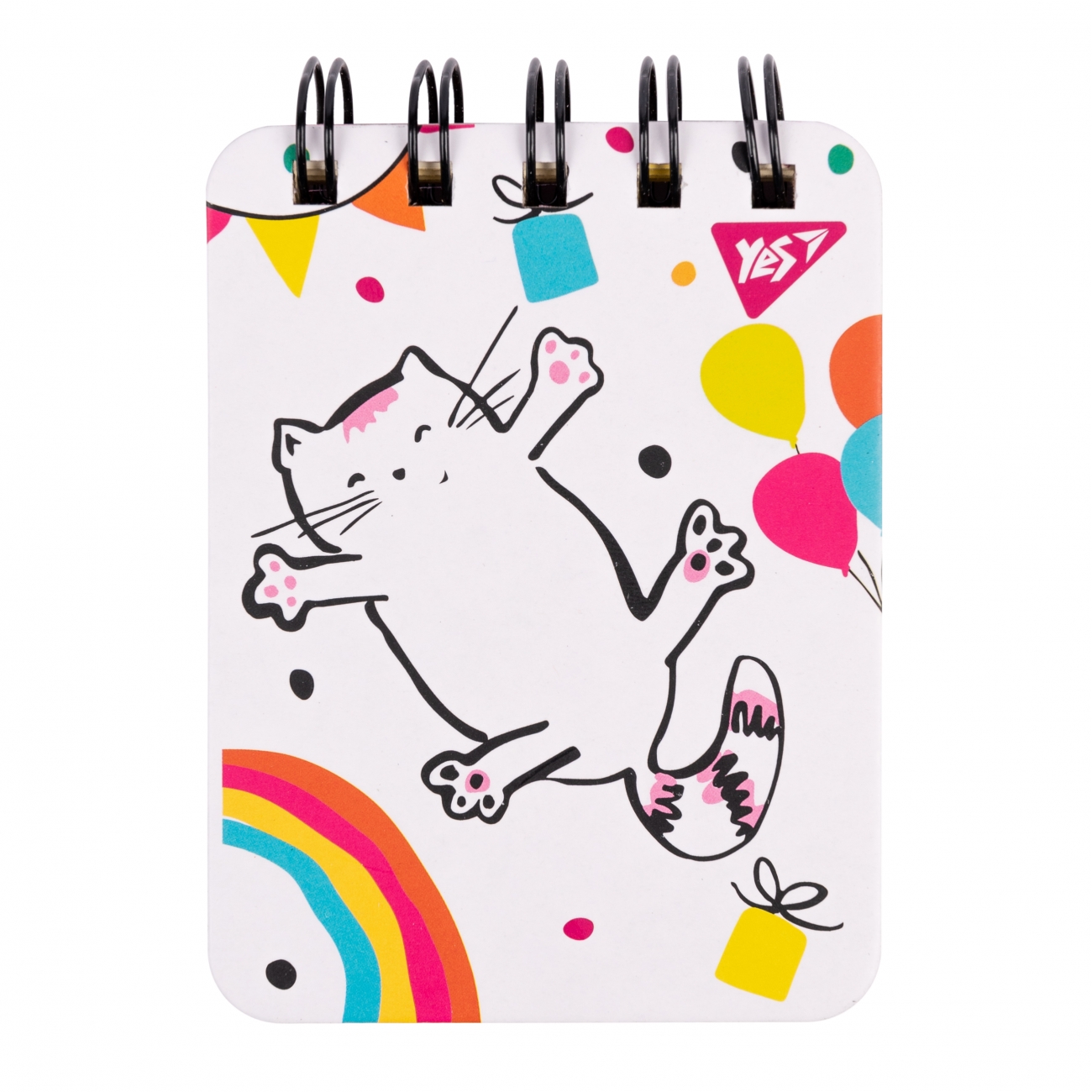 Notebook A7/100 == double spiral "YES" /681825/ "Sketch animal. Happy cat", layer. pocket (1/25/50)