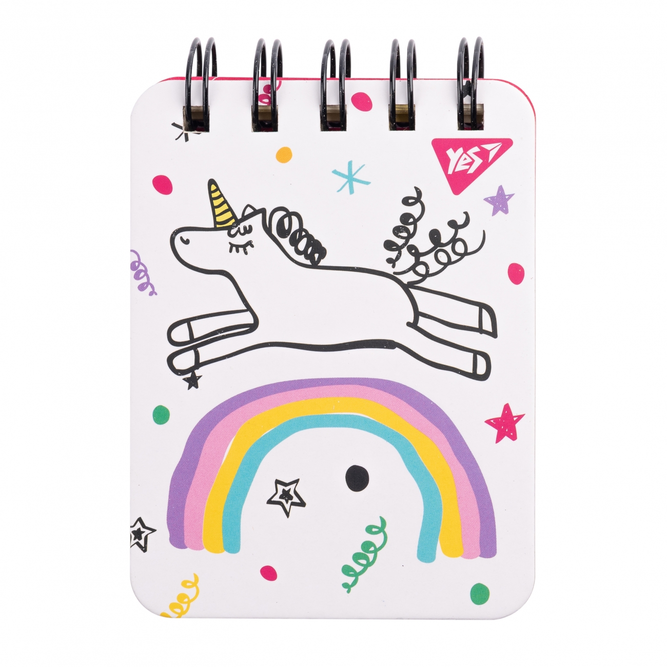 Notepad A7/100 == double spiral "YES" /681823/ "Sketch animal. Unicorn Unicorn", layer. pocket (1/25/50)