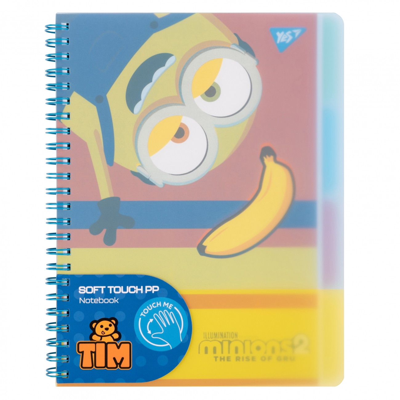 Notepad A5/80 spiral "YES" /765739/ "Minions" soft-touch, plastic cover (1/40)