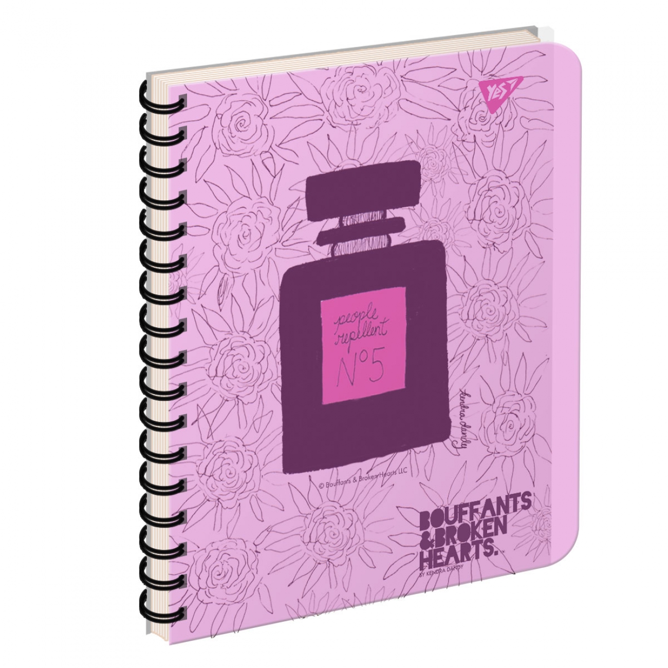 Notebook "YES" A5/144 4 in 1 /681881/ "VVN", plastic cover, with section. (3/30)