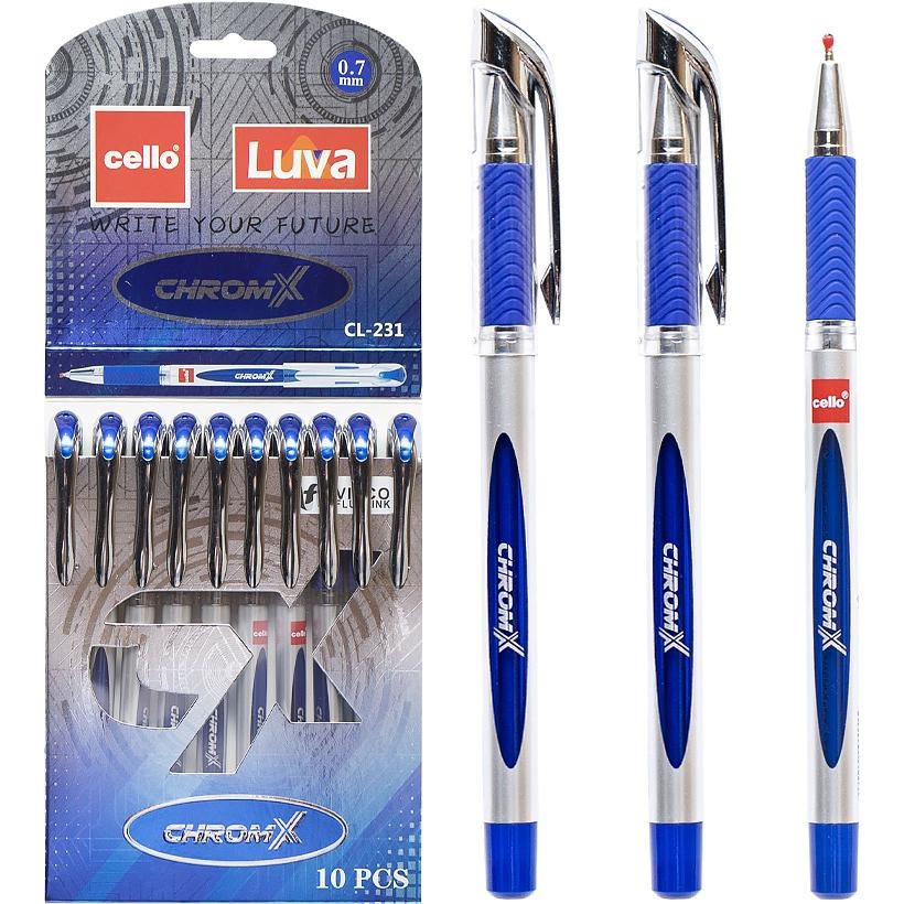 Ballpoint/oil pen CELLO /CL231-10/ "Luva ChromX" blue (10/100/1000)