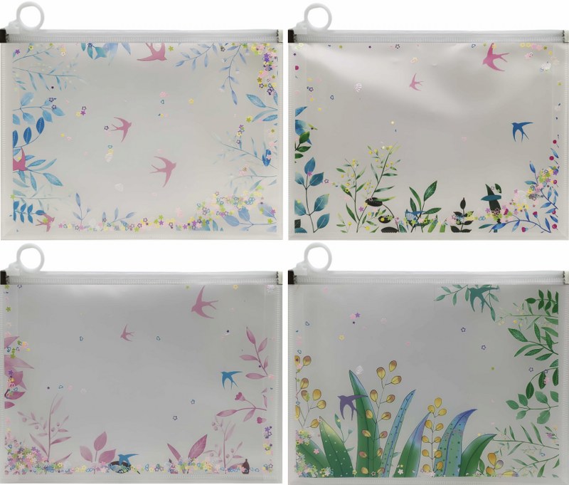 Folder with runner A5+ /1513/ layer (24*18.5 cm) "Loose sequins-Swallows" (12)