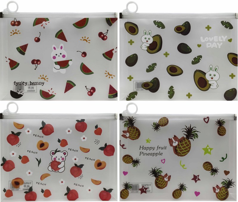 Folder with runner A5+ /527/ layer (24*18.5 cm) "Fruits and animals" (12)