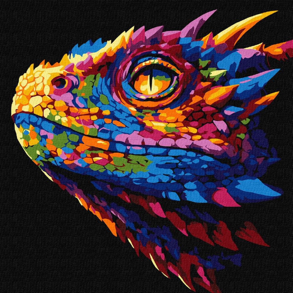 Painting by numbers "Ideyka" /KHO5178/ "Bright dragon" 30*30cm