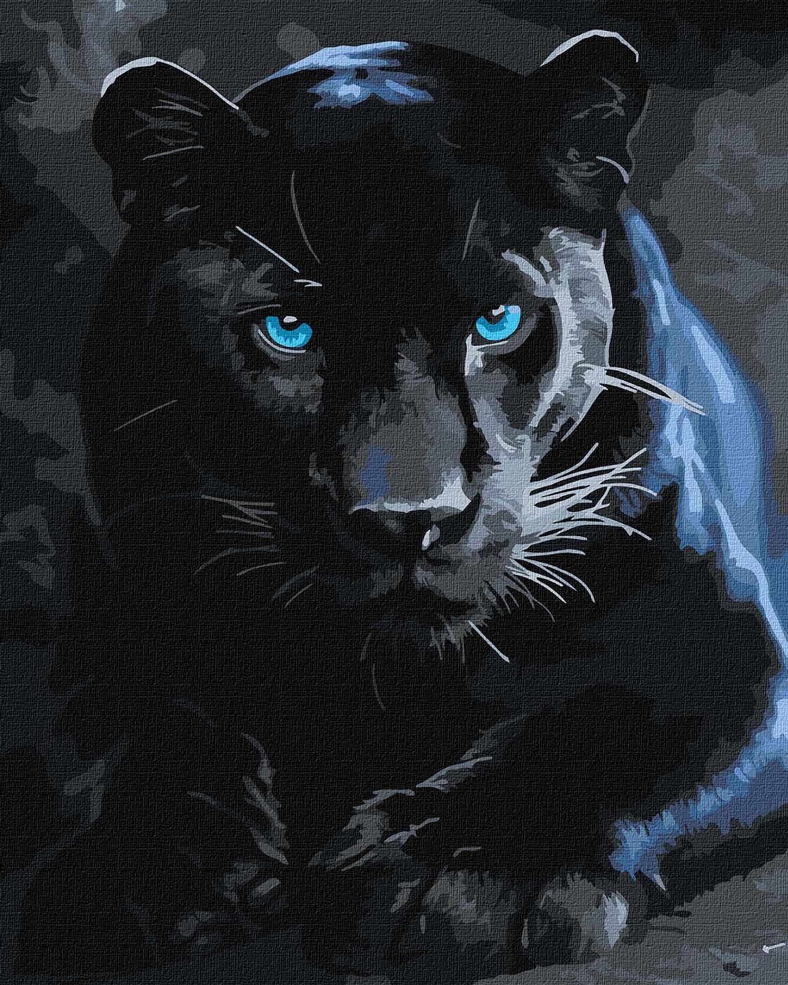 Painting by numbers "Ideyka" /KHO6813/ "Wild panther" 40*50 cm
