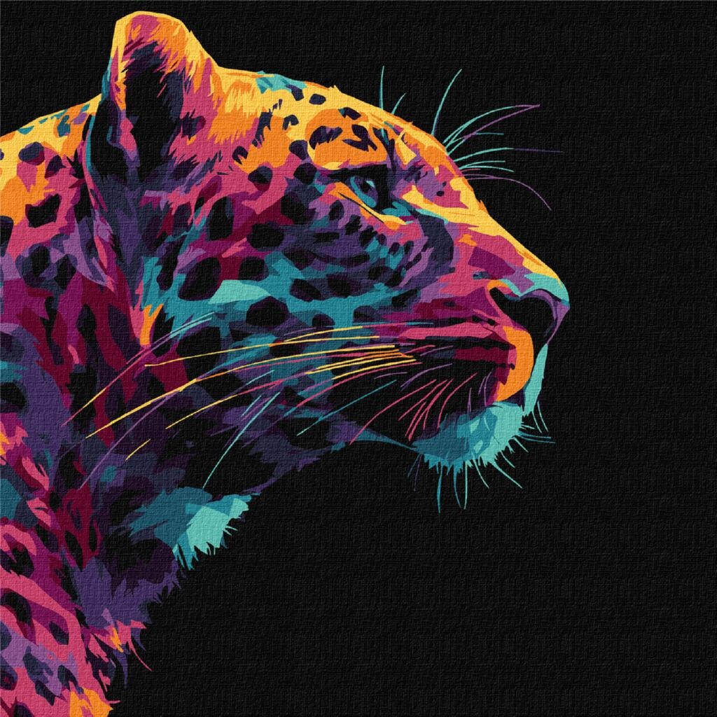 Painting by numbers "Ideyka" /KHO6824/ "Bright Leopard" 30*30cm