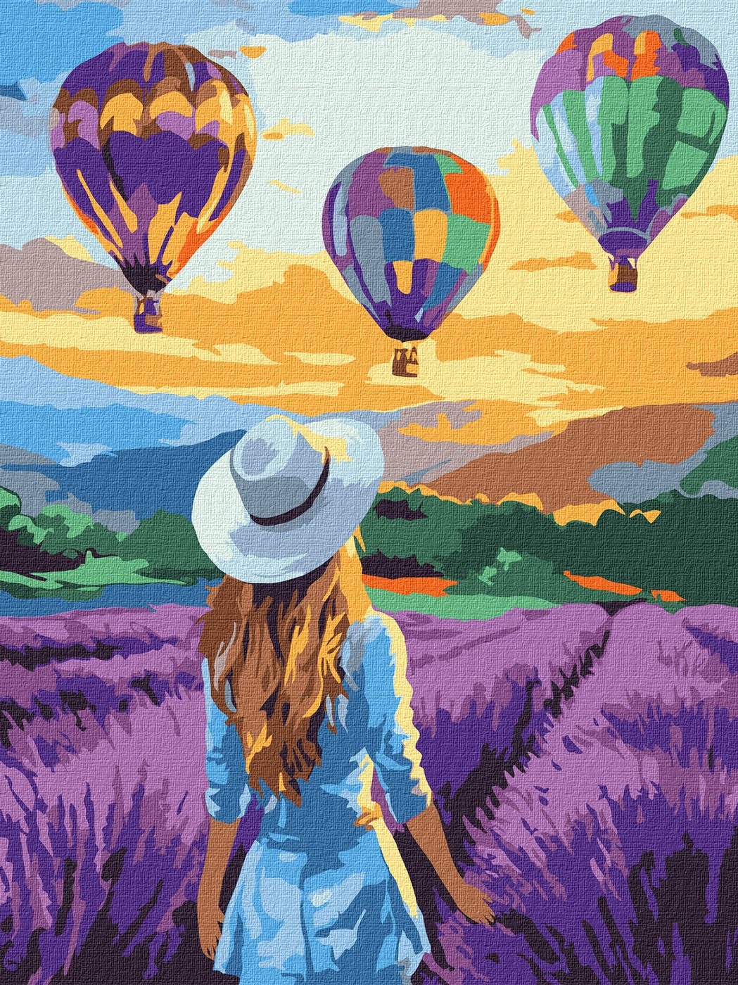 Paint by number "Ideyka" /KHO8660/ "Lavender Adventures" 30*40cm