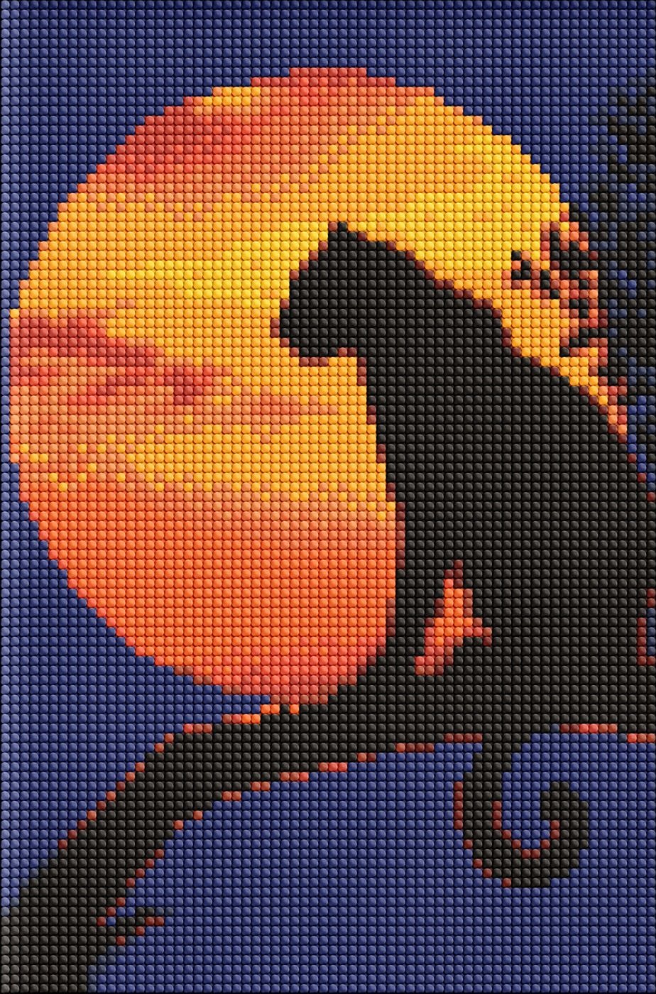 Diamond mosaic "Ideyka" /AMC8020/ "Grace of Panthers" 20*30cm roll