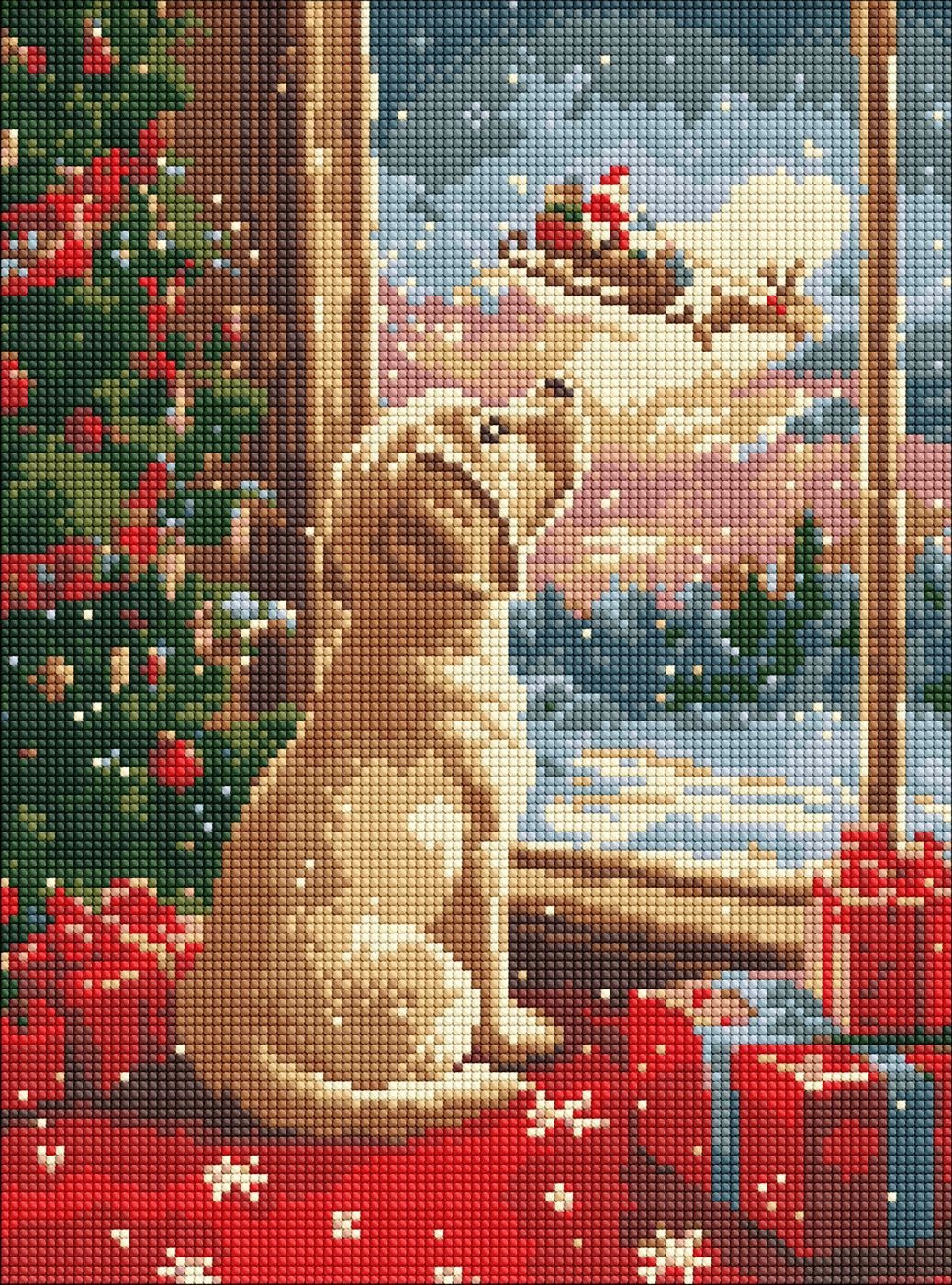 Diamond mosaic "Ideyka" /AMC8116/ "Dreamy puppy" 30*40cm roll
