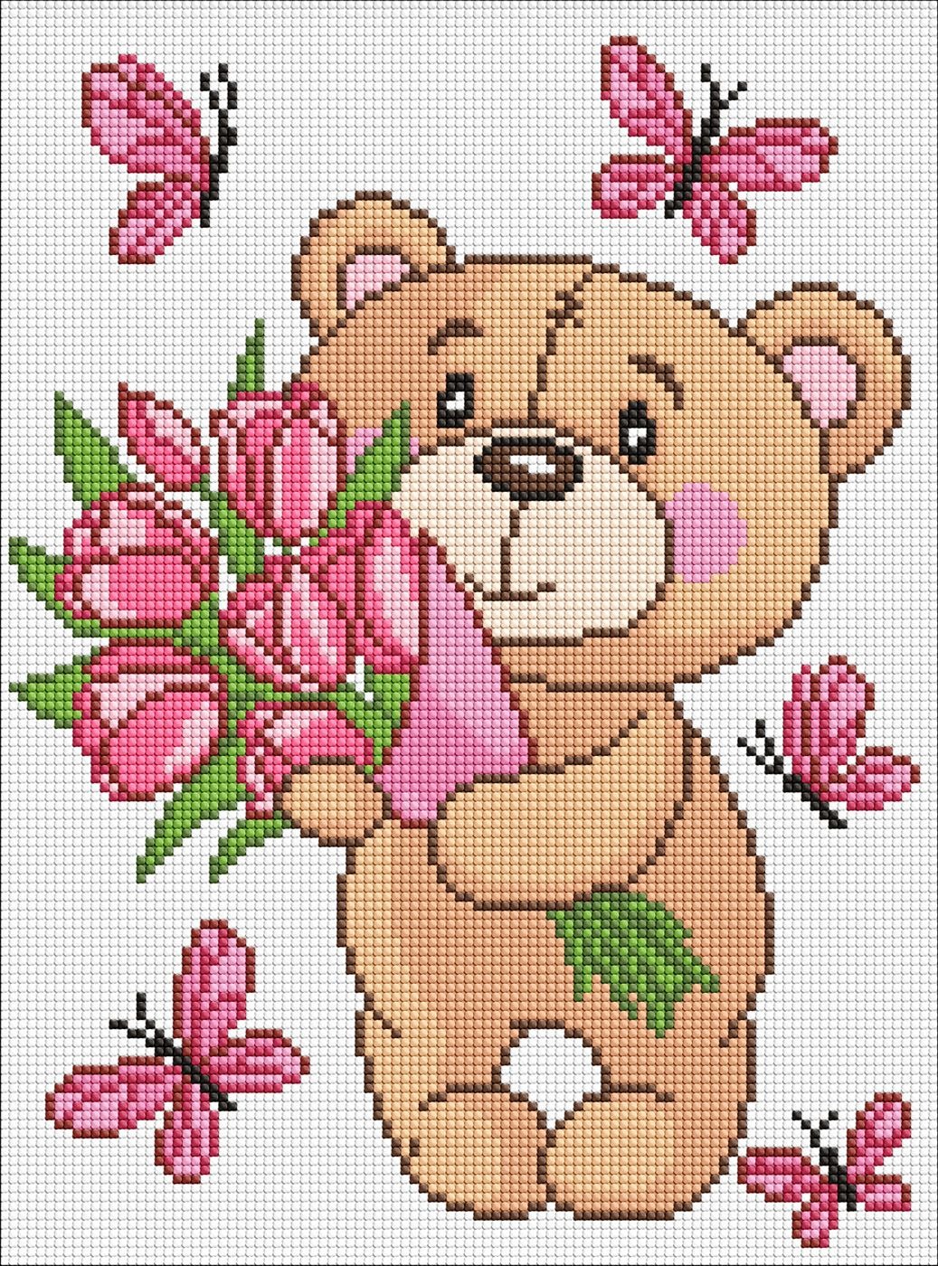 Diamond mosaic "Ideyka" /AMO8035/ "Magic bear" 30*40cm
