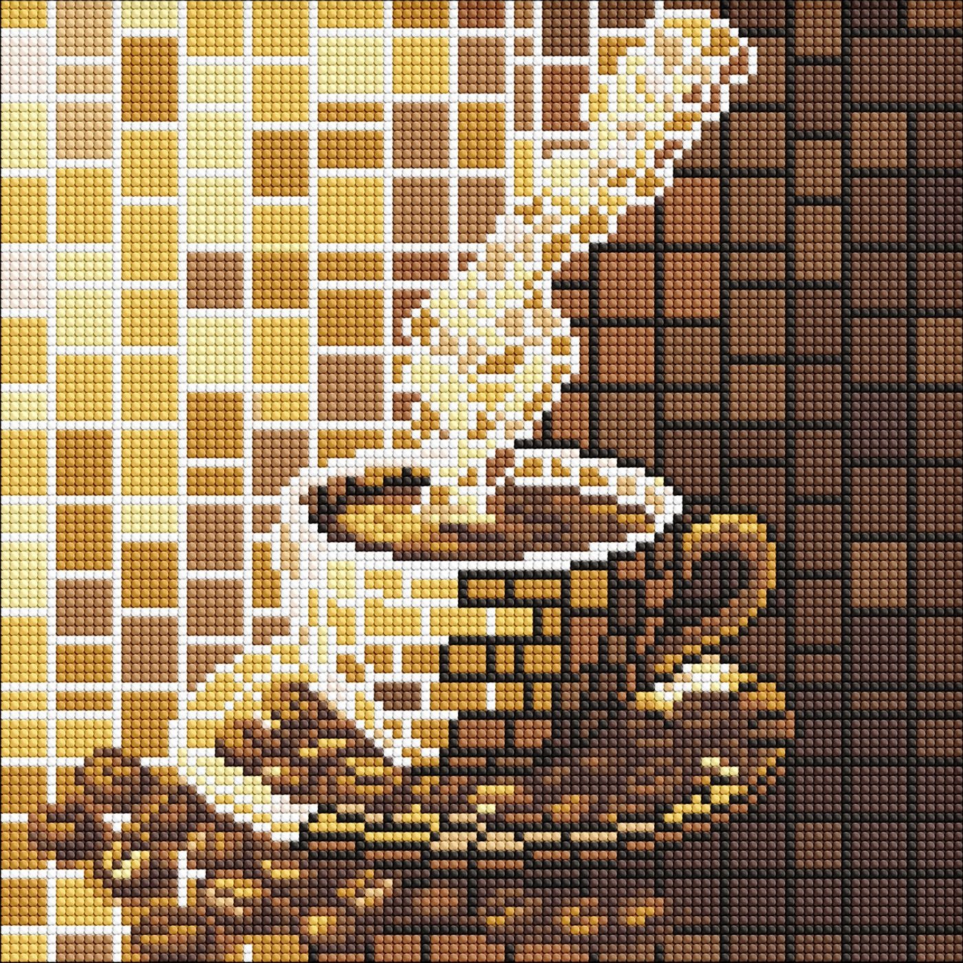 Diamond mosaic "Ideyka" /AMO8327/ "Stained Glass Coffee" 30*30cm