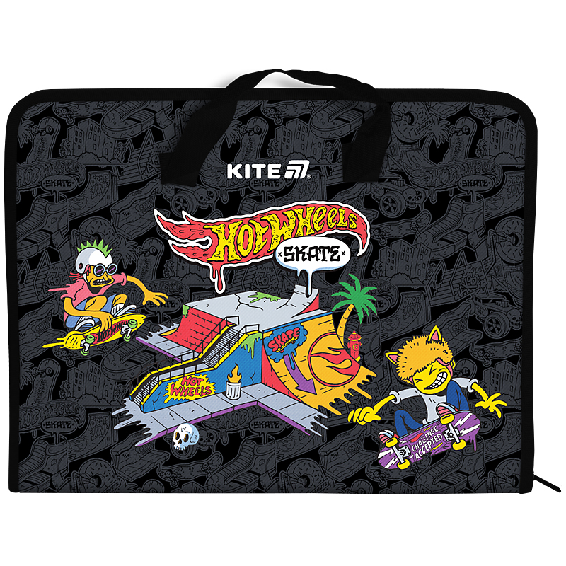 A4 zippered briefcase "Kite" /HW25-202/ 1 section, Hot Wheels Skate (1/30)