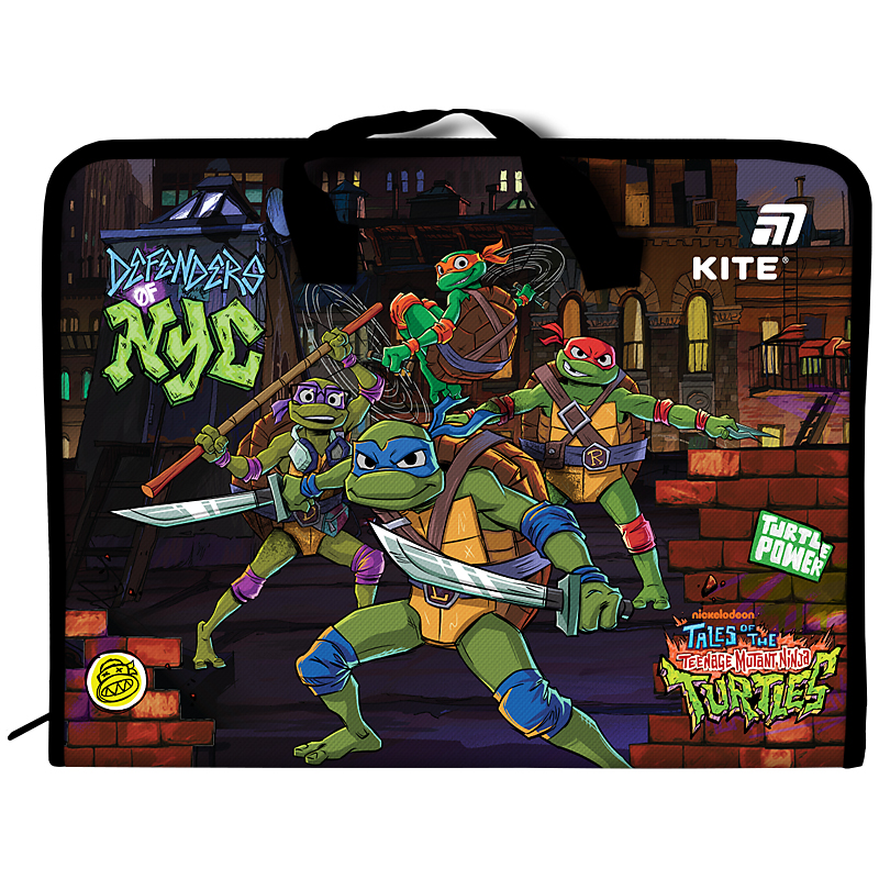 Briefcase folder A4 with zipper "Kite" /NT25-202/ 1 section, TMNT Tales of the TMNT (1/30)