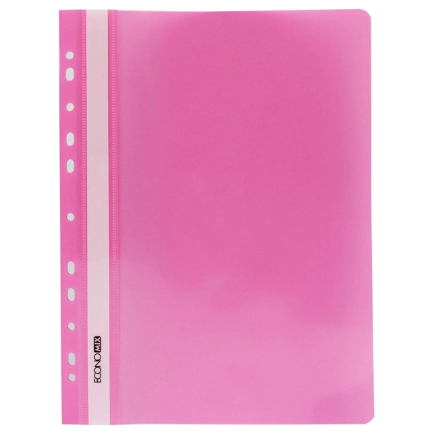 Speed ​​stapler pl. euro perf "Economix" /E31510-09/ A4 pink, gloss, 120/160 μm (10)