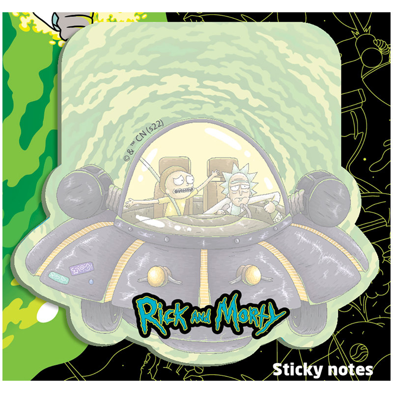 Папір з клейким шаром 70*70 мм "Kite" /RM23-298-1/ 50арк "Rick and Morty" (1/24/576)