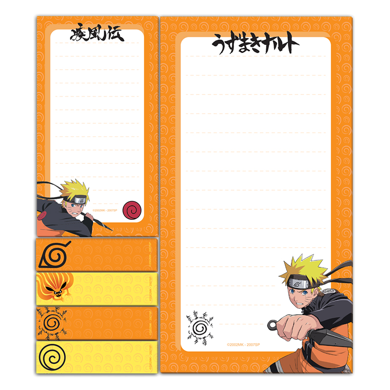 Папір з клейким шаром 70*130 мм "Kite" /NR23-299-1/ 25арк "Naruto" + стікер (1/24/144)